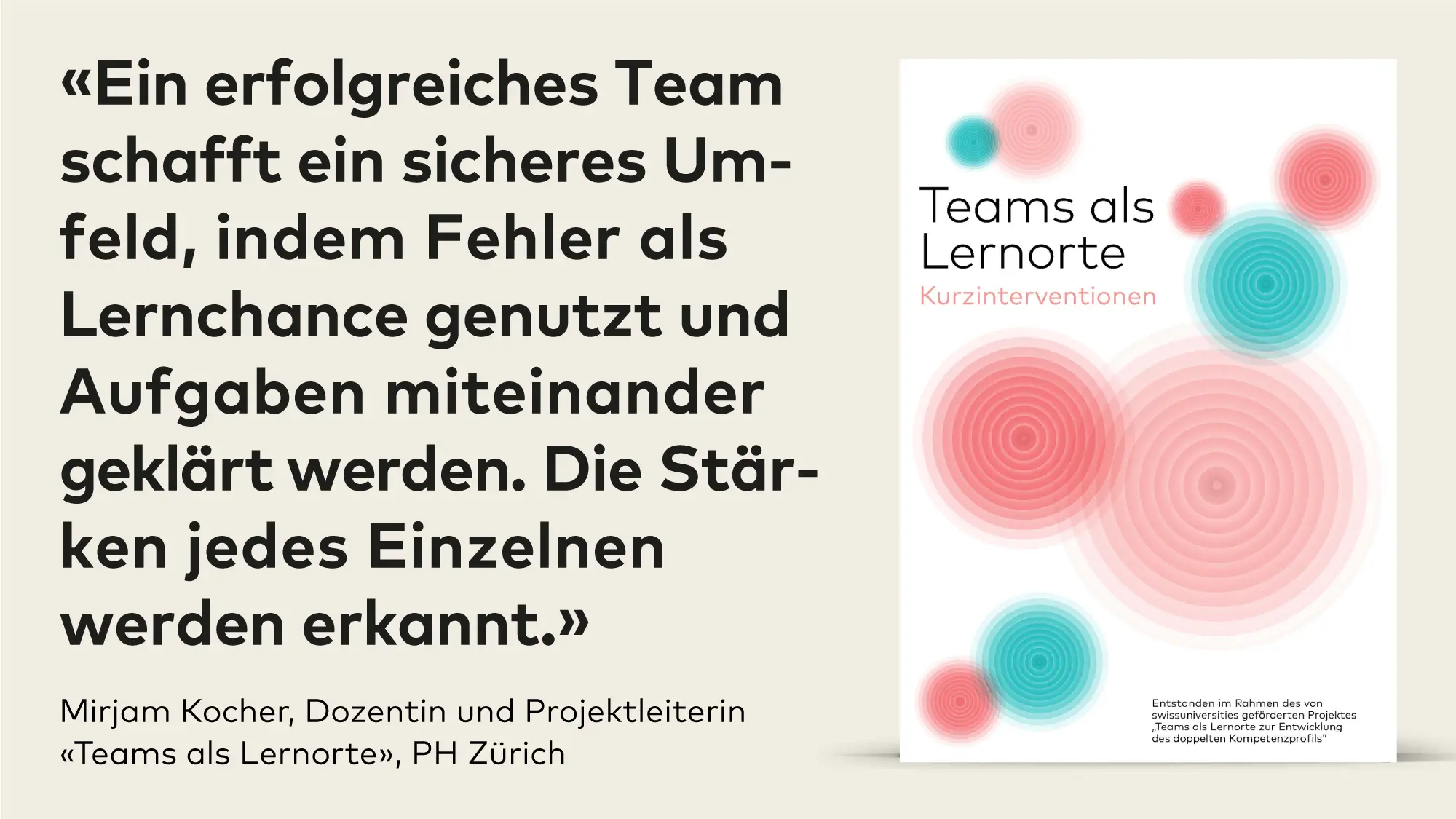Kurzinterventionen Teams als Lernorte
