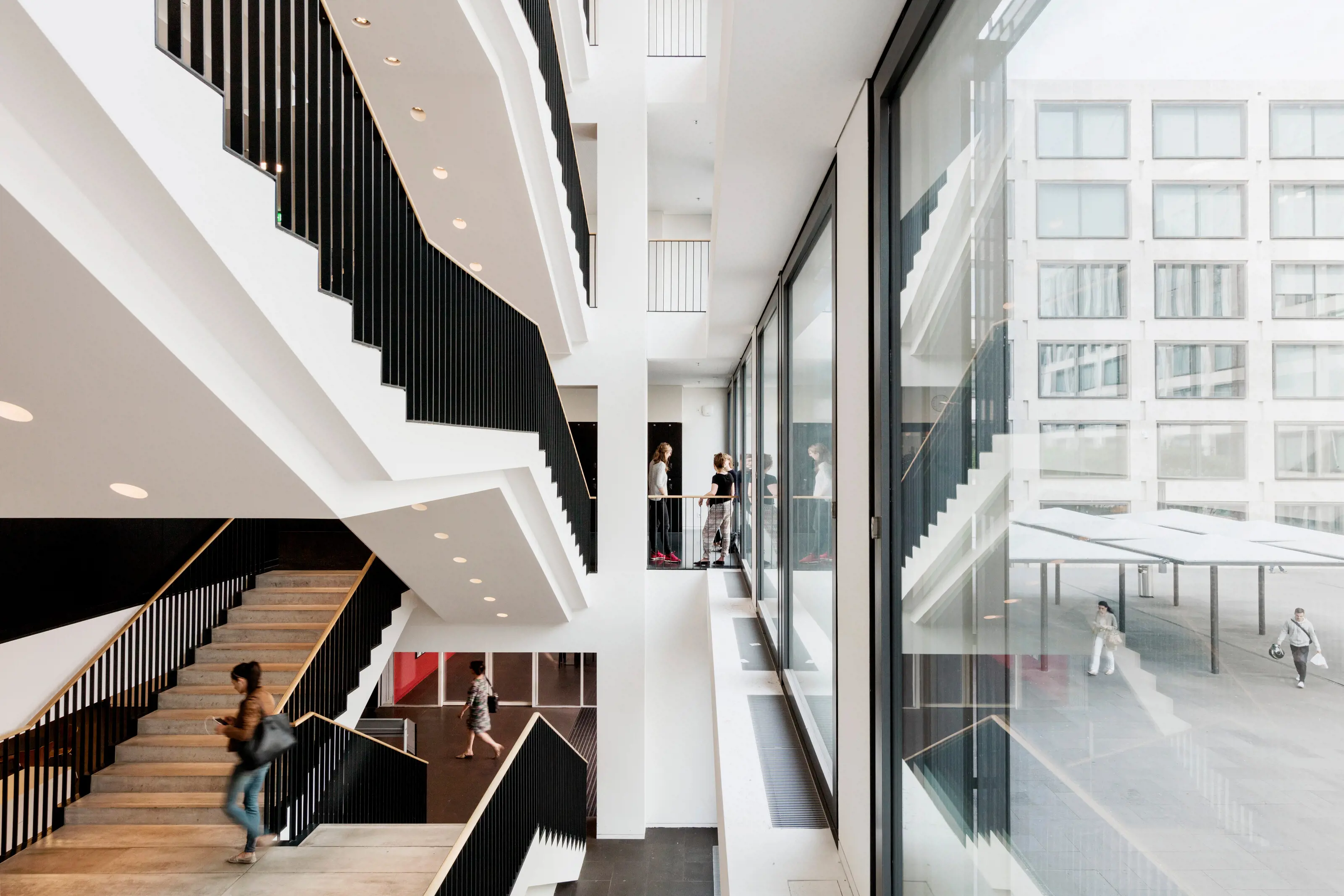 Staircase in the LAA building of the PH Zurich